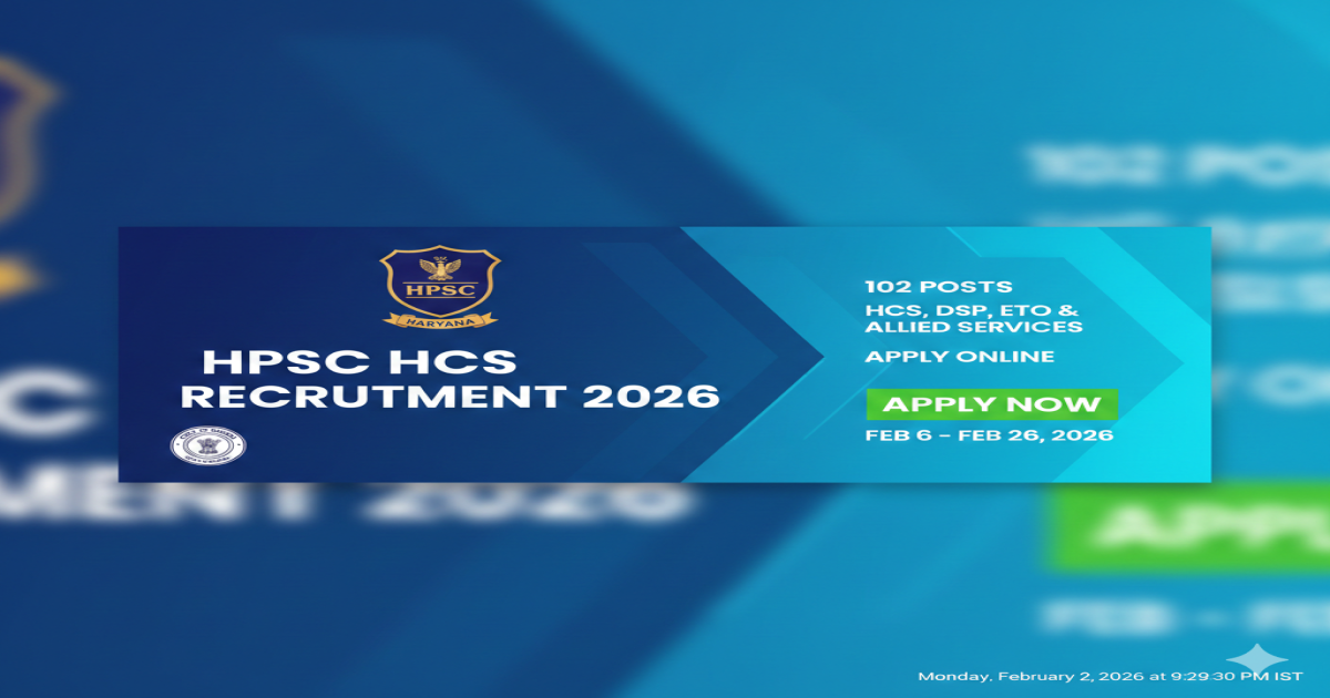 hpsc hcs recruitment 2026 notification apply online