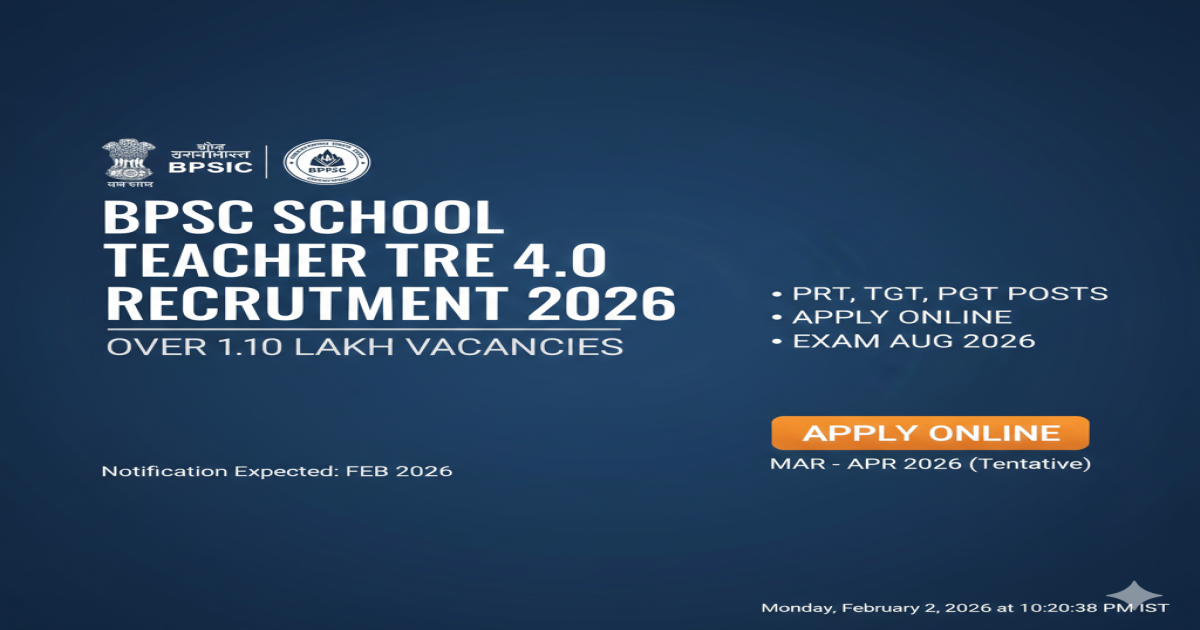 bpsc tre 4 teacher recruitment 2026 bihar