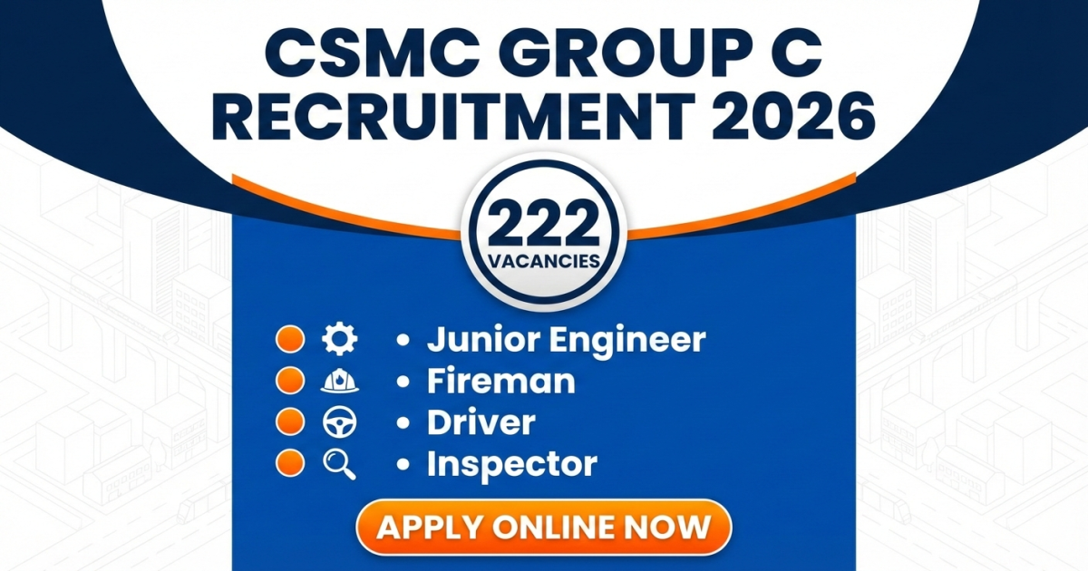 CSMC Group C Recruitment 2026