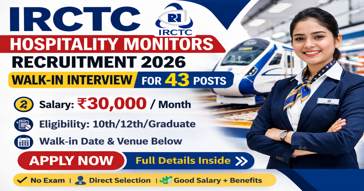 IRCTC Hospitality Monitors Recruitment 2026